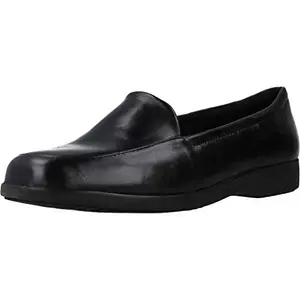 Clarks Women's Georgia Black Leather Loafers and Mocassins - 8 UK