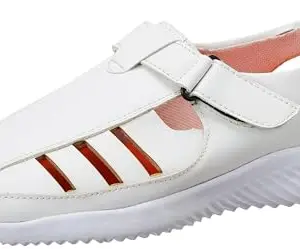 Rising Wolf Men's AMS Wt 7048/08 White Sandal-8 Kids UK (7045)