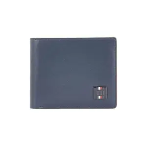 Tommy Hilfiger Calogero Men Leather Global Coin Wallet - Navy