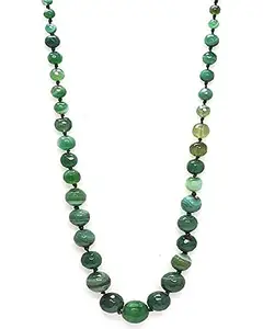 AV FASHION INDIA Semi Precious Green Agate Onyx Gemstone Beads Necklace For Girl And Women Graduation Kantha Fashion Jewellery