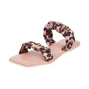 Metro Women Flat Fashion Slip-on Peach UK/8 EU/41 (41-4633)