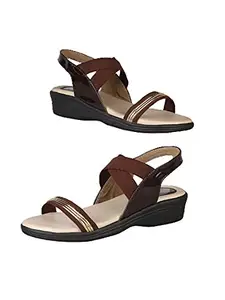 WalkTrendy Womens Synthetic Brown Sandals With Heels - 4 UK (Wtwhs509_Brown_37)