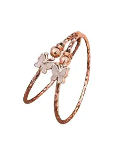 Pamadhya Copper Cubic Zirconia Gold-plated Bangle