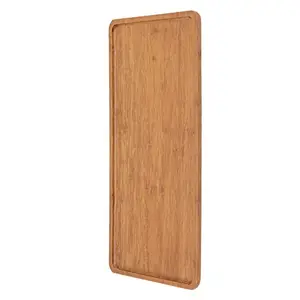 lonuo Serving Plate, Bamboo Bread Tray Original Grain Pretty Design Wide Application for Home (S 11.5x11.5x10cm / 4.53x4.53x3.94in)