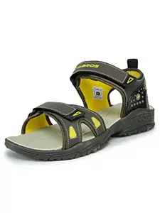ABROS Men's SLG-0144 ASLG0144 Sports Sandal -Olive/Yellow -9UK