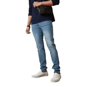 WROGN Men's Cotton Blend Jeans | Faded | Slim Fit