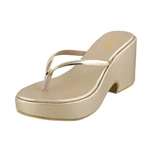 Mochi Womens 34-9519 Gold Fashion Slippers - 5 UK (38 EU) (34-9519)