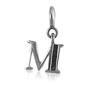 FOURSEVEN® Jewellery Letter M Charm Pendant - Fits in Silver Bracelet, Silver Necklace and Charm Bracelet - 925 Sterling Silver Jewellery for Men and Women (Best Gift for Him/Her)
