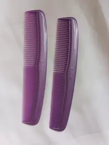 Professional Hair Combs, Purple Plastic, Set of 2