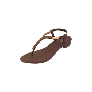 Metro Women Brown Synthetic Flat Casual Sandal UK/5 EU/38 (33-645)