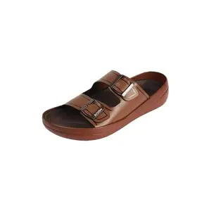 Mochi Men's Tan Double Strap Adjustable Sandal UK/10 EU/44(16-1161)