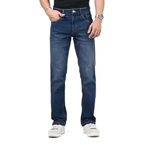 WROGN Men's Stretch Denim Jeans | Straight Fit | Casual Style | Mid Rise