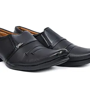 S.B. Footwear Men's Faux Leather Slip On Black Formal Shoes_8 UK MR023-8