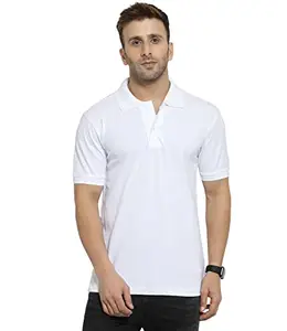 Scott International Men's Regular Fit Half Sleeve Organic Cotton Polo T-Shirt (SS20-SP16-M_White_Medium)
