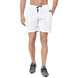 VIMAL JONNEY Regualr Fit Cotton Blended White Lounge Shorts/Bermudas for Men-D11-WHT0001-S