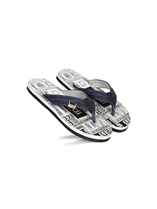 AADI Men's Grey Textile Casual Flip Flop & Slippers