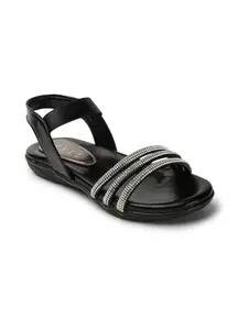 ELLE Slider Sandal, Colour-Black,Size-UK 5