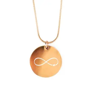 Mesmerize Infinity Circle Necklace for Women & Girls | Stylish Pendant | Fancy & Elegant Design | Elegant Infinity Gold Locket for Women | Accessories for Women | Locket | Locket With Chain | Available In Silver, Rose gold, Gold | Stylish & Trendy Accessories for Women | Stainless Steel With Glossy Finish | Hypoallergenic & Water-Resistant | Everyday Wear & Special Occasions | Perfect Jewelry Gift for Birthdays, Anniversaries & Everyday Wear. (Rose Gold)