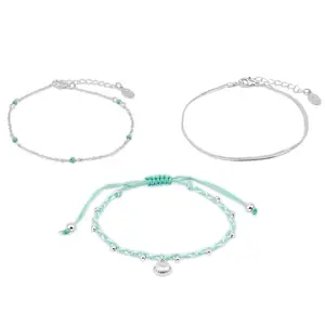 Accessorize London Women'S Gold Shell Anklets Pack Of 3