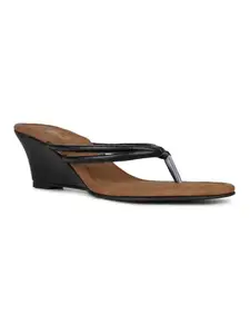 Inc.5 Womens Black Solid Round Toe Wedge Heel Sandals