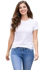Accmetees Plain T Shirt for Women | Cotton Round Neck T Shirt Women | Casual Plain Tshirt | Oversized/Slim Fit Womens T Shirts