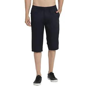 SAPPER Cotton Big Size Shorts for Men Size - 2XL, Color -Navy Blue