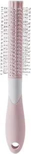 BlackLaoban Round Hair Brush for Blow Drying, Styling, Curling, Straighten with Soft Nylon Bristles for Short or Medium Curly Hairs for Women & Men (Light-Pink)