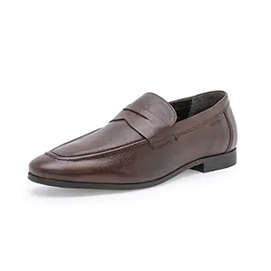 Red Tape Formal Mocassin Shoes for Men | Genuine Leather Slip-on Brown