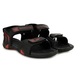 Campus Men's 3K-911A BLK/RED Outdoor Sandals - 8UK/India 1 Pair