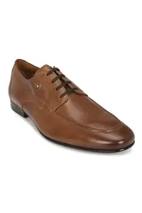 Louis Philippe Men Brown Leather Lace Up Shoes