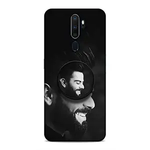 Screaming Ranngers Designer Printed Hard Matt Finish Mobile Case Back Cover with Mobile Holder for Oppo A5 / A9 2020 (Virat Kohli/Sports/indianCricket)