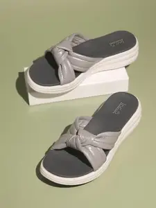 Inc.5 Women Grey Open Toe Comfort Heels