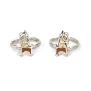 Shaya by CaratLane Ashwa Toe Rings in Oxidised 925 Silver