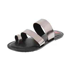 Metro Womens Synthetic Gun Metal Chappals (Size (6 UK (39 EU))