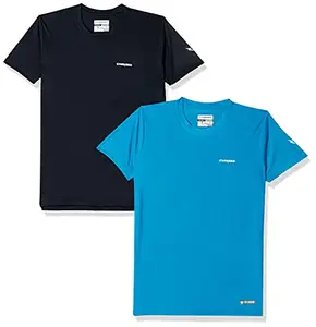 Charged Pulse-006 Checker Knitt Round Neck Sports T-Shirt Black Size Small And Charged Pulse-006 Checker Knitt Round Neck Sports T-Shirt Scuba Size Small