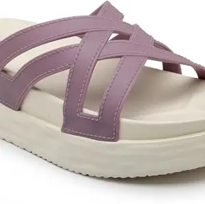 JUMPLITE Women's Purple PVC Casual Sandal - JL-ART-3023-3A-Purple_36