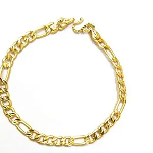 EUREKA Gold Plated Alloy Free Size Sachin Bracelet For Men And Boys