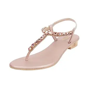 Metro Women Rose Gold Flat Fashion Sandal UK/3 EU/36 (35-323)