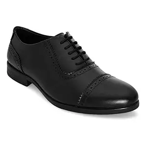Giorgio Men Textured Black Oxford Formal Shoes