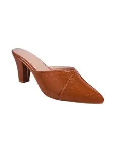 Selfiee Perfect for Every Occasion Bellies Women's Fashion Pointed Pump Shoes for Girls & Women Brown