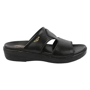 Medifeet Men's Open-Toe Bondage Sandals (BLACK, numeric_9)