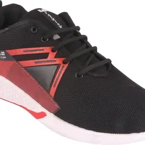 Stylish Men Mesh Shoes | Shoes for Mens | Lightweight & Comfortable | Casual/Walking/Running/Gym (9 UK, Red)
