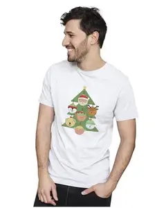 ALLEN BLACK Men's & Women's Regular Fit 100% Cotton T-Shirt (CHARACT11-White XL Men Round_)