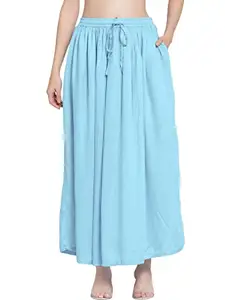 PATRORNA Women Ankle Length Tulip Skirt (PT8A71_Light Blue_7XL)