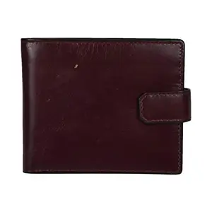 Leatherman Fashion LMN Men Cherry Genuine Leather Wallet (10 Card Slots)