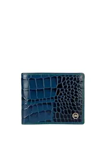 Da Milano Genuine Leather Blue Mens Wallet (MW-10195F)