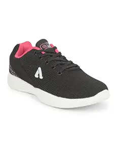 Aqualite Fashionable and Comfort Cushion Outdoor Black Pink Women Lace-up Shoes
