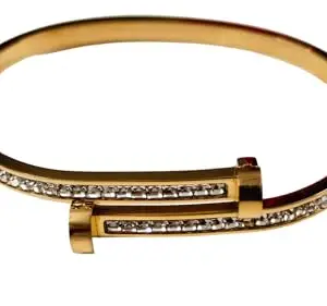 Crystal-Studded Fashion Bracelet, Modern Layered Design, Women's Statement Jewellery,trendy 3d butterfly ad studed side open bracelet elegant looking, DEMI FYING JEWELLERY SET