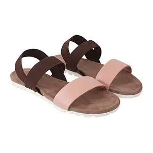 Lazera Styles Flat Fashion Sandals for Womens (Peech, numeric_9)