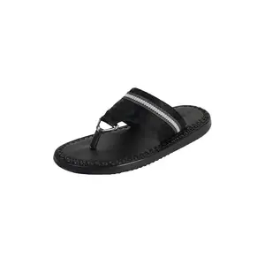 Metro Men's Black Stylish Synthetic Slipper UK/7 EU/41(16-1165)